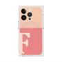プレミアムスクエアケース with MagSafe［ オリジナル - initial two tone - F pink ］