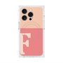 プレミアムスクエアケース with MagSafe［ オリジナル - initial two tone - F pink ］