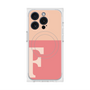 プレミアムスクエアケース with MagSafe［ オリジナル - initial two tone - F pink ］