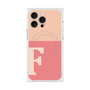 プレミアムスクエアケース with MagSafe［ オリジナル - initial two tone - F pink ］