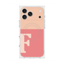 プレミアムスクエアケース with MagSafe［ オリジナル - initial two tone - F pink ］
