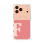 プレミアムスクエアケース with MagSafe［ オリジナル - initial two tone - F pink ］