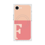 プレミアムスクエアケース with MagSafe［ オリジナル - initial two tone - F pink ］