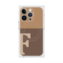 プレミアムスクエアケース with MagSafe［ オリジナル - initial two tone - F brown ］
