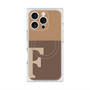 プレミアムスクエアケース with MagSafe［ オリジナル - initial two tone - F brown ］