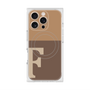プレミアムスクエアケース with MagSafe［ オリジナル - initial two tone - F brown ］