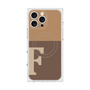 プレミアムスクエアケース with MagSafe［ オリジナル - initial two tone - F brown ］
