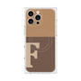 プレミアムスクエアケース with MagSafe［ オリジナル - initial two tone - F brown ］