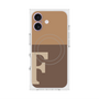 プレミアムスクエアケース with MagSafe［ オリジナル - initial two tone - F brown ］