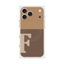 プレミアムスクエアケース with MagSafe［ オリジナル - initial two tone - F brown ］