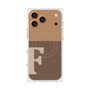 プレミアムスクエアケース with MagSafe［ オリジナル - initial two tone - F brown ］