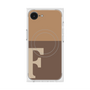 プレミアムスクエアケース with MagSafe［ オリジナル - initial two tone - F brown ］