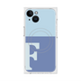 プレミアムスクエアケース with MagSafe［ オリジナル - initial two tone - F blue ］