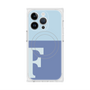 プレミアムスクエアケース with MagSafe［ オリジナル - initial two tone - F blue ］
