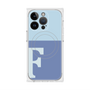 プレミアムスクエアケース with MagSafe［ オリジナル - initial two tone - F blue ］