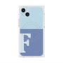 プレミアムスクエアケース with MagSafe［ オリジナル - initial two tone - F blue ］