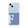 プレミアムスクエアケース with MagSafe［ オリジナル - initial two tone - F blue ］