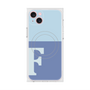 プレミアムスクエアケース with MagSafe［ オリジナル - initial two tone - F blue ］