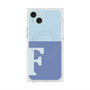 プレミアムスクエアケース with MagSafe［ オリジナル - initial two tone - F blue ］