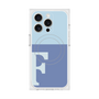 プレミアムスクエアケース with MagSafe［ オリジナル - initial two tone - F blue ］