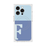 プレミアムスクエアケース with MagSafe［ オリジナル - initial two tone - F blue ］