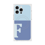プレミアムスクエアケース with MagSafe［ オリジナル - initial two tone - F blue ］