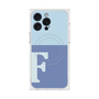 プレミアムスクエアケース with MagSafe［ オリジナル - initial two tone - F blue ］