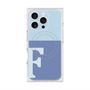 プレミアムスクエアケース with MagSafe［ オリジナル - initial two tone - F blue ］