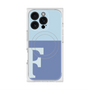 プレミアムスクエアケース with MagSafe［ オリジナル - initial two tone - F blue ］