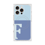 プレミアムスクエアケース with MagSafe［ オリジナル - initial two tone - F blue ］