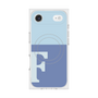 プレミアムスクエアケース with MagSafe［ オリジナル - initial two tone - F blue ］