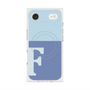 プレミアムスクエアケース with MagSafe［ オリジナル - initial two tone - F blue ］