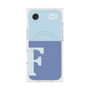 プレミアムスクエアケース with MagSafe［ オリジナル - initial two tone - F blue ］