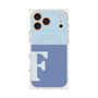 プレミアムスクエアケース with MagSafe［ オリジナル - initial two tone - F blue ］