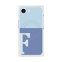 プレミアムスクエアケース with MagSafe［ オリジナル - initial two tone - F blue ］