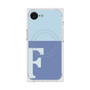 プレミアムスクエアケース with MagSafe［ オリジナル - initial two tone - F blue ］