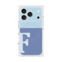 プレミアムスクエアケース with MagSafe［ オリジナル - initial two tone - F blue ］