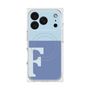 プレミアムスクエアケース with MagSafe［ オリジナル - initial two tone - F blue ］