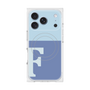 プレミアムスクエアケース with MagSafe［ オリジナル - initial two tone - F blue ］
