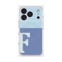 プレミアムスクエアケース with MagSafe［ オリジナル - initial two tone - F blue ］