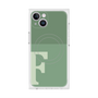 プレミアムスクエアケース with MagSafe［ オリジナル - initial two tone - F green ］