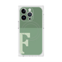プレミアムスクエアケース with MagSafe［ オリジナル - initial two tone - F green ］