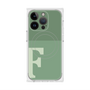 プレミアムスクエアケース with MagSafe［ オリジナル - initial two tone - F green ］
