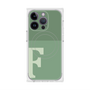 プレミアムスクエアケース with MagSafe［ オリジナル - initial two tone - F green ］