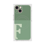 プレミアムスクエアケース with MagSafe［ オリジナル - initial two tone - F green ］