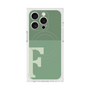 プレミアムスクエアケース with MagSafe［ オリジナル - initial two tone - F green ］