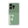 プレミアムスクエアケース with MagSafe［ オリジナル - initial two tone - F green ］