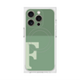 プレミアムスクエアケース with MagSafe［ オリジナル - initial two tone - F green ］