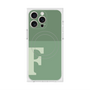プレミアムスクエアケース with MagSafe［ オリジナル - initial two tone - F green ］
