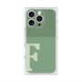 プレミアムスクエアケース with MagSafe［ オリジナル - initial two tone - F green ］